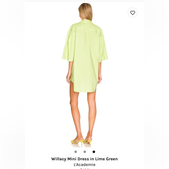 L’ Academie Willacy mini dress in lime green - Picture 2 of 2